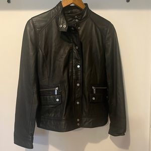 Liz Claiborne Leather Jacket Women's M